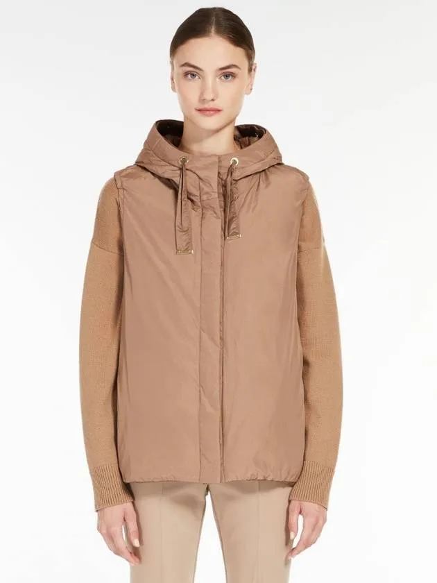 IT38 size Max Mara JSOFT Reversible padded vest 027 Camel 92910337