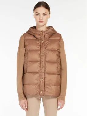 IT38 size Max Mara JSOFT Reversible padded vest 027 Camel 92910337