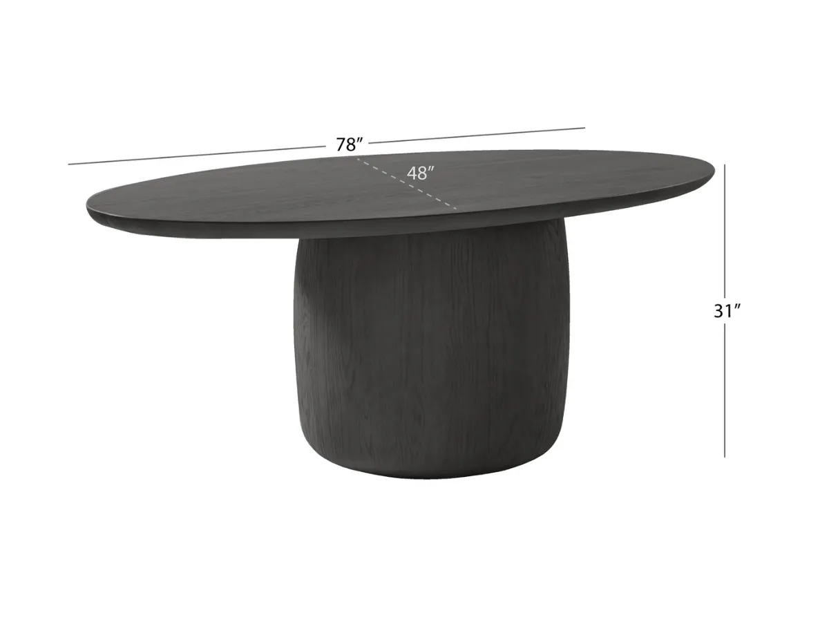 JoJo Fletcher Pauline Oak Oval Dining Table 78"