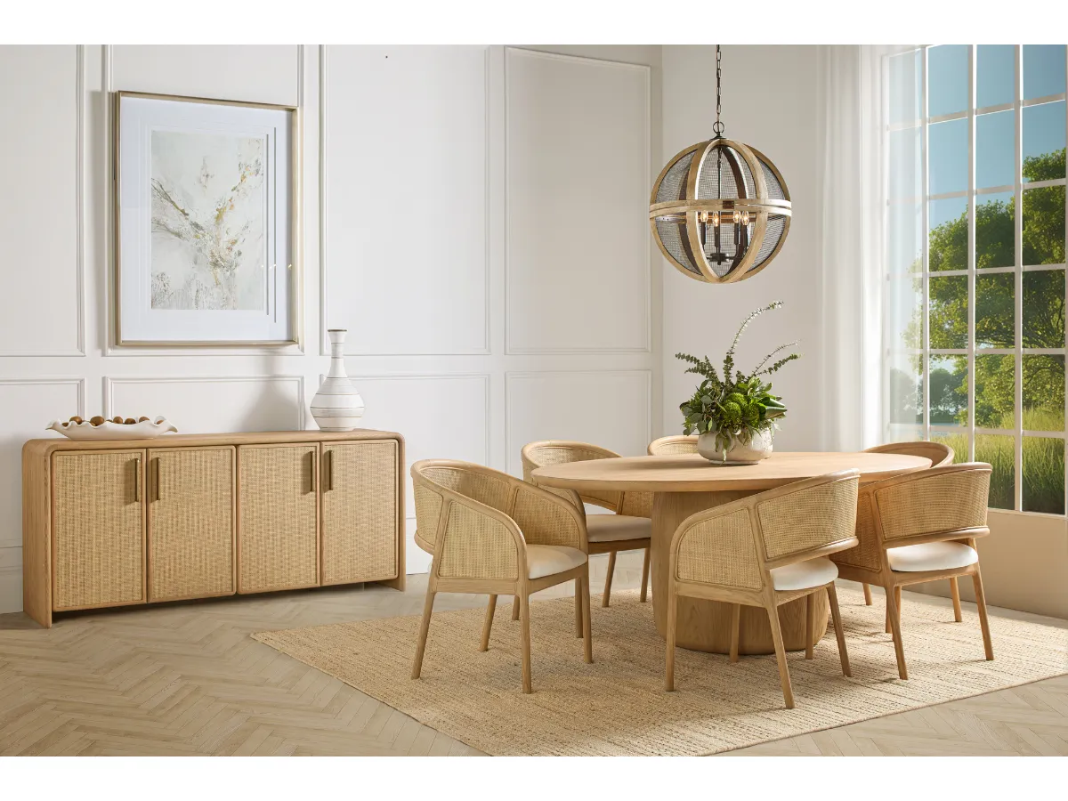 JoJo Fletcher Pauline Oak Oval Dining Table 78"