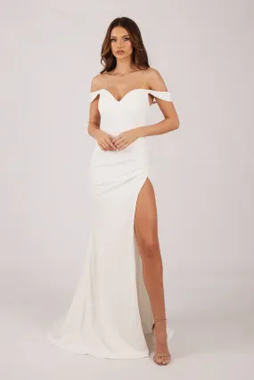 KALINA Satin Gown - Ivory