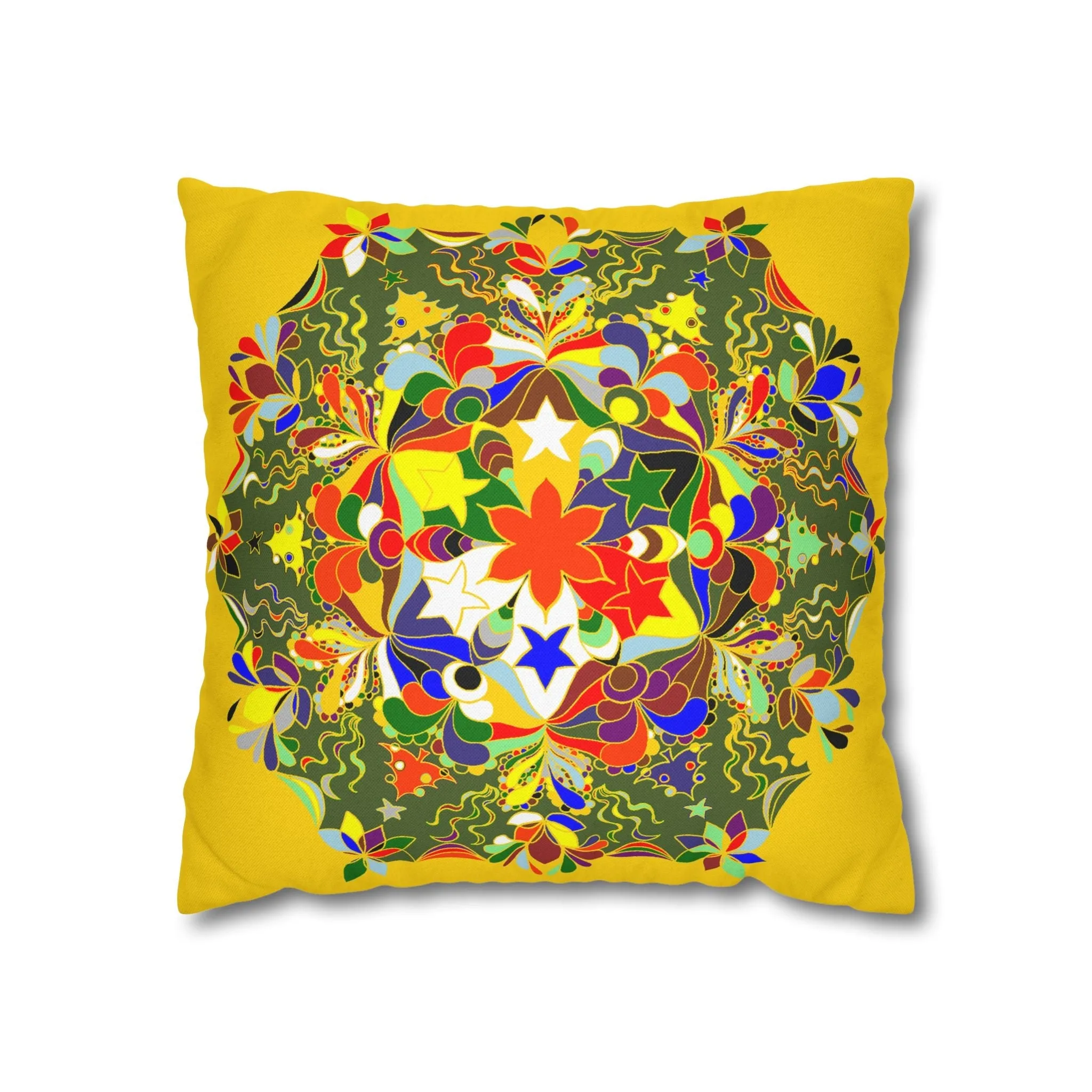 Mandala Design Christmas Pillowcase - Handmade Mandala Art