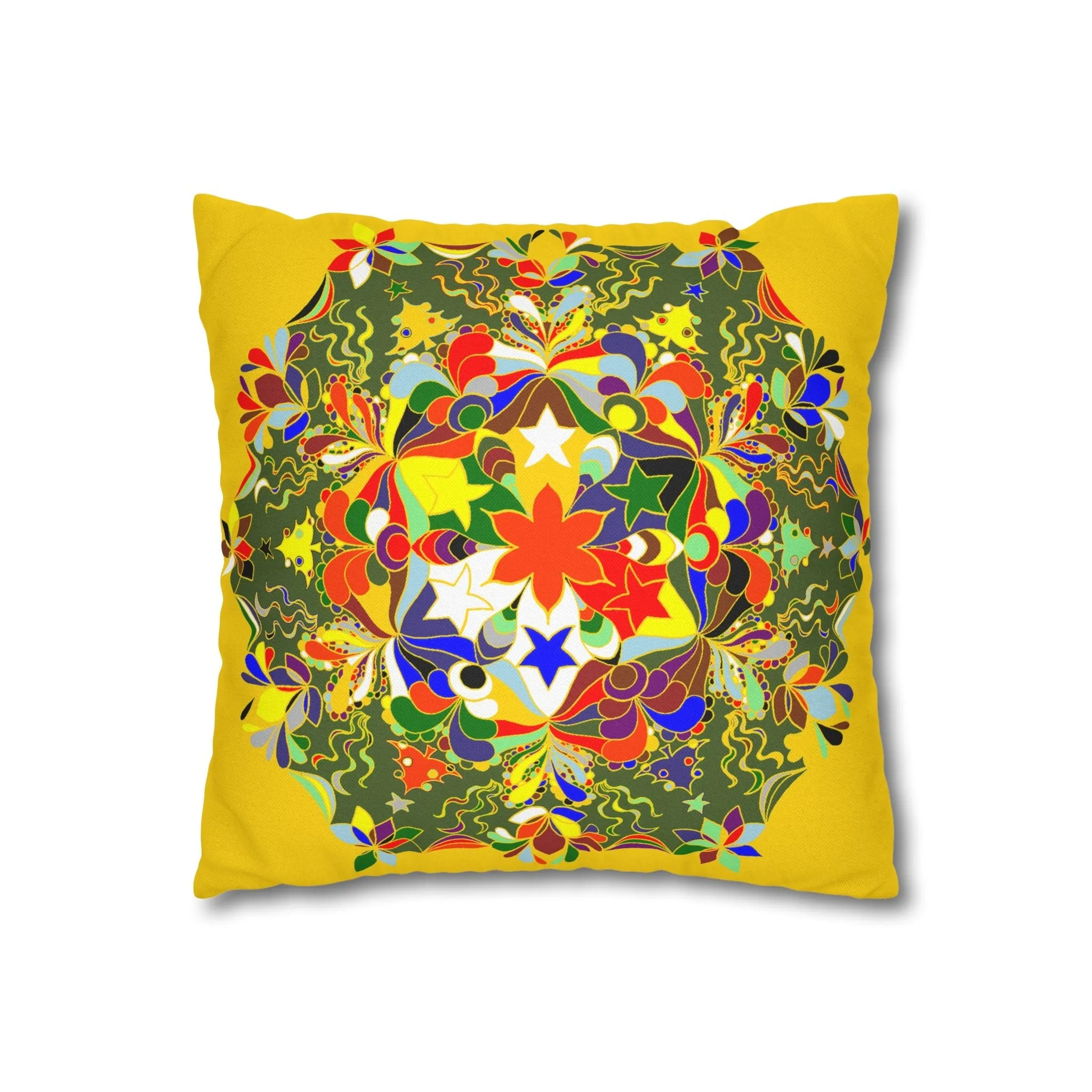 Mandala Design Christmas Pillowcase - Handmade Mandala Art