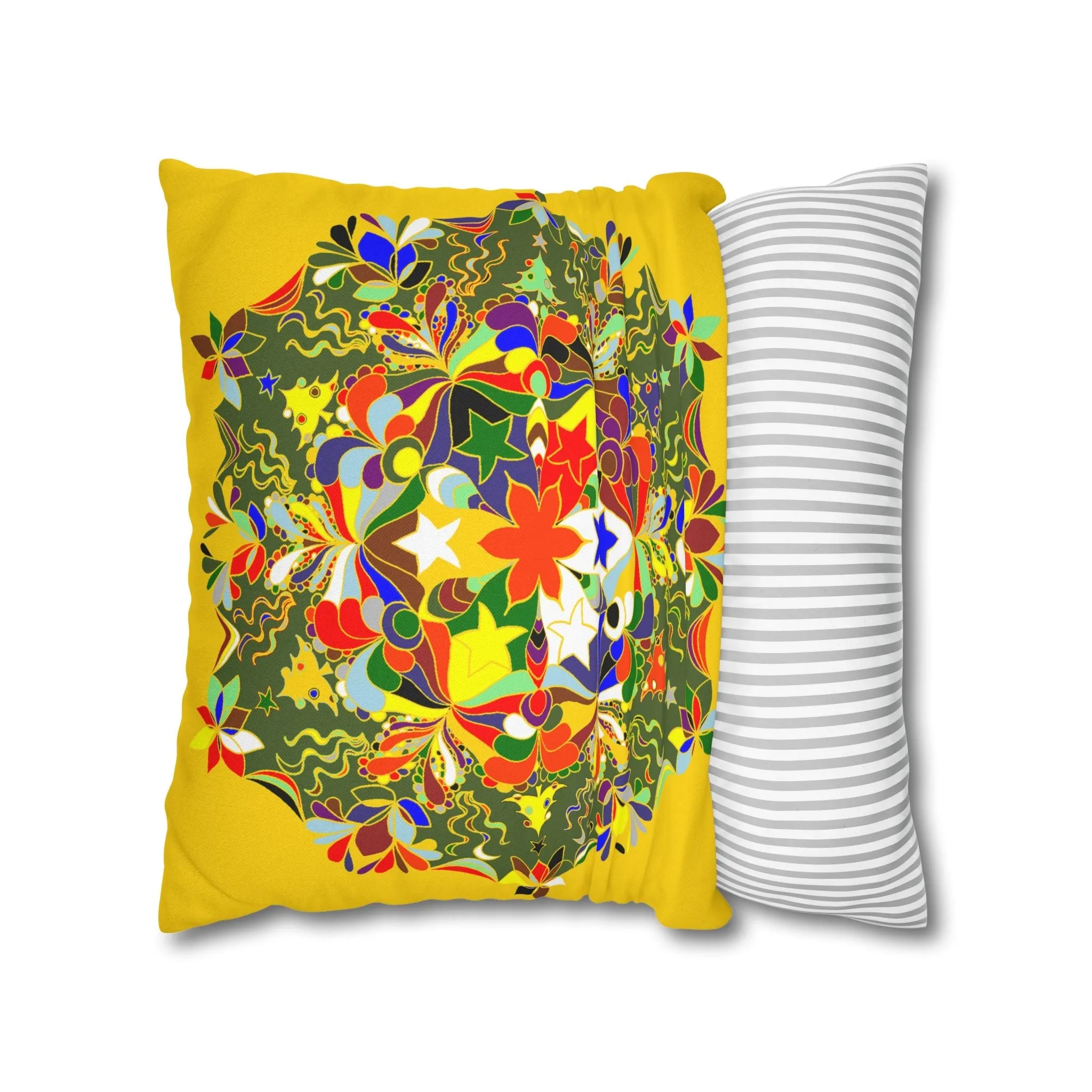 Mandala Design Christmas Pillowcase - Handmade Mandala Art