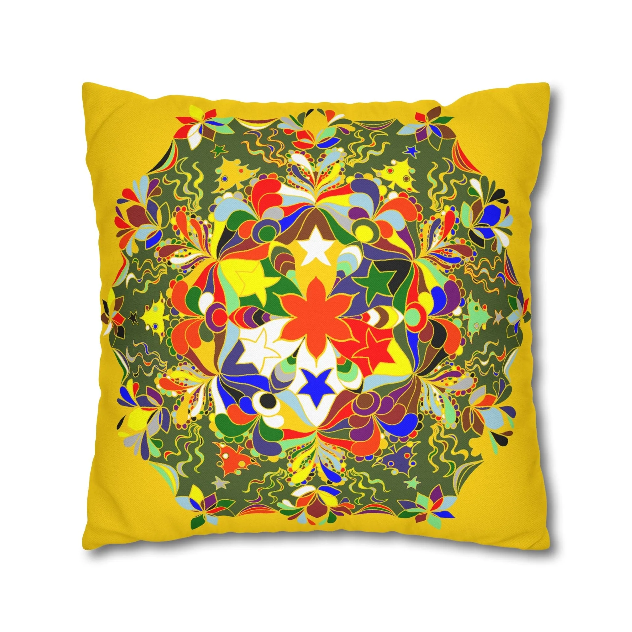 Mandala Design Christmas Pillowcase - Handmade Mandala Art