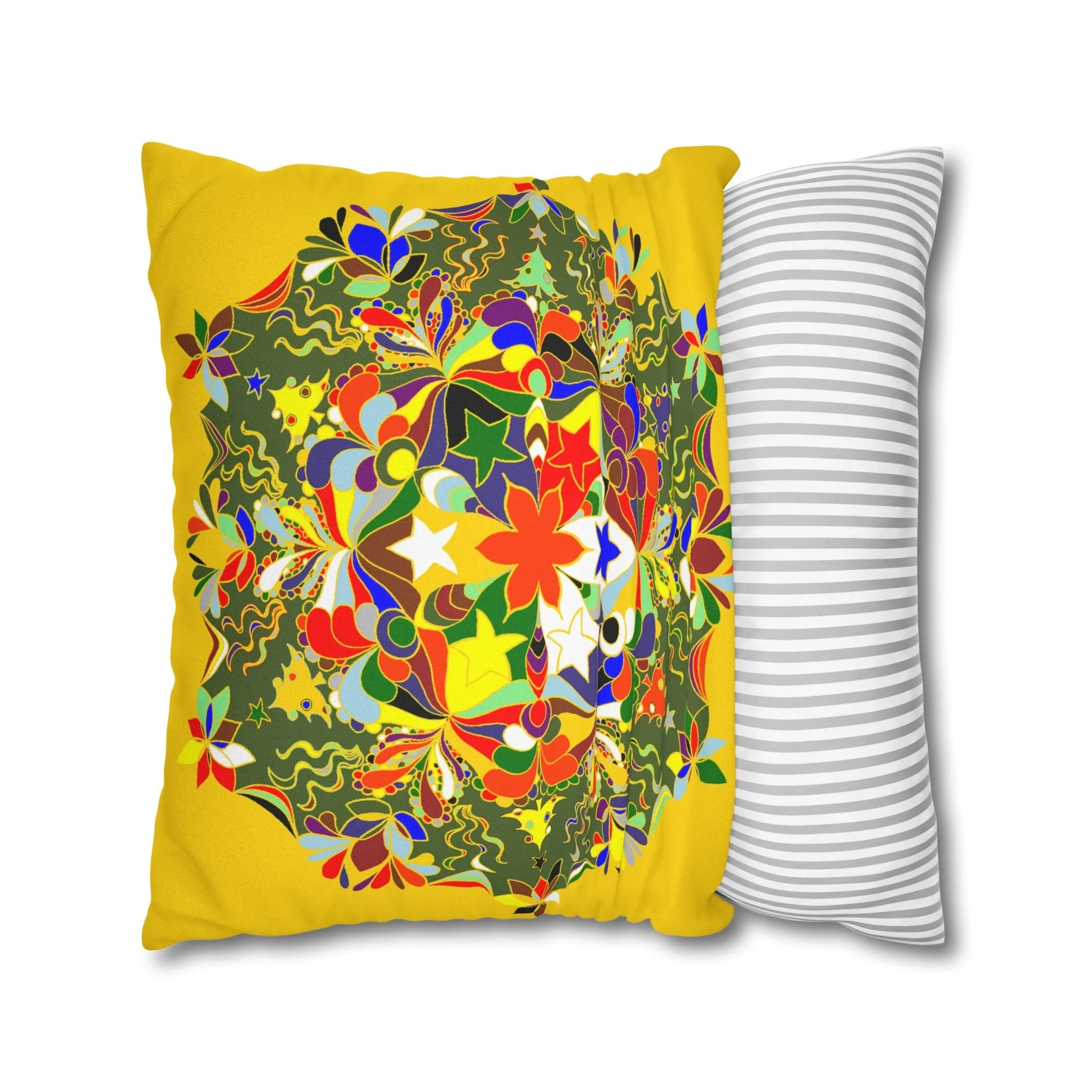 Mandala Design Christmas Pillowcase - Handmade Mandala Art