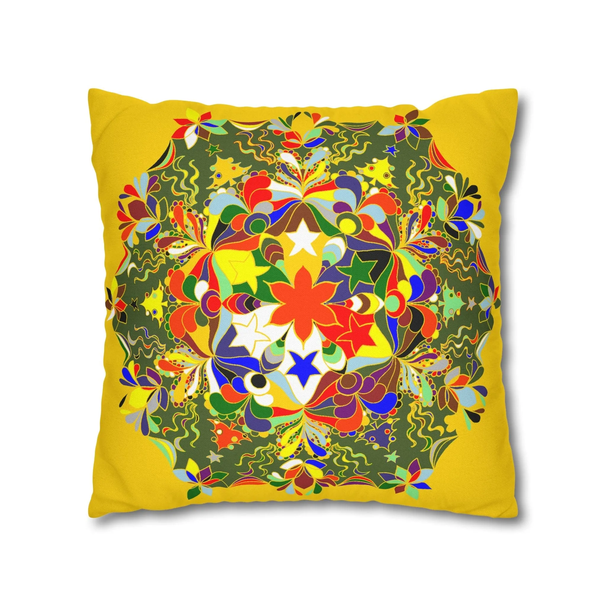 Mandala Design Christmas Pillowcase - Handmade Mandala Art