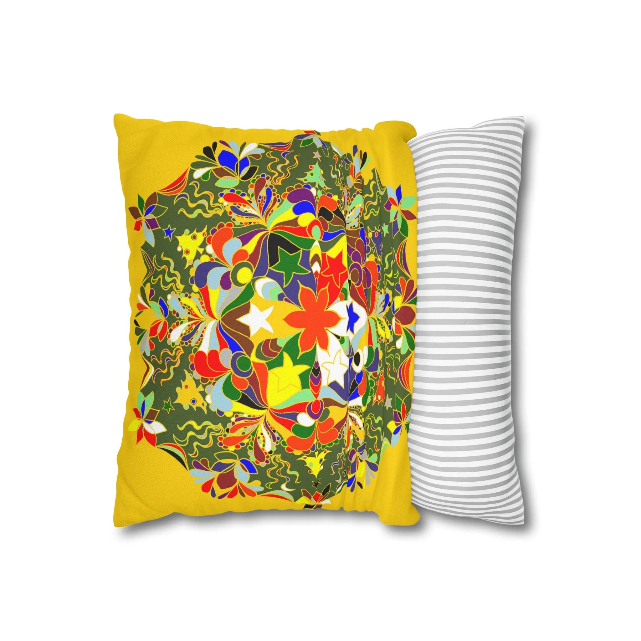 Mandala Design Christmas Pillowcase - Handmade Mandala Art