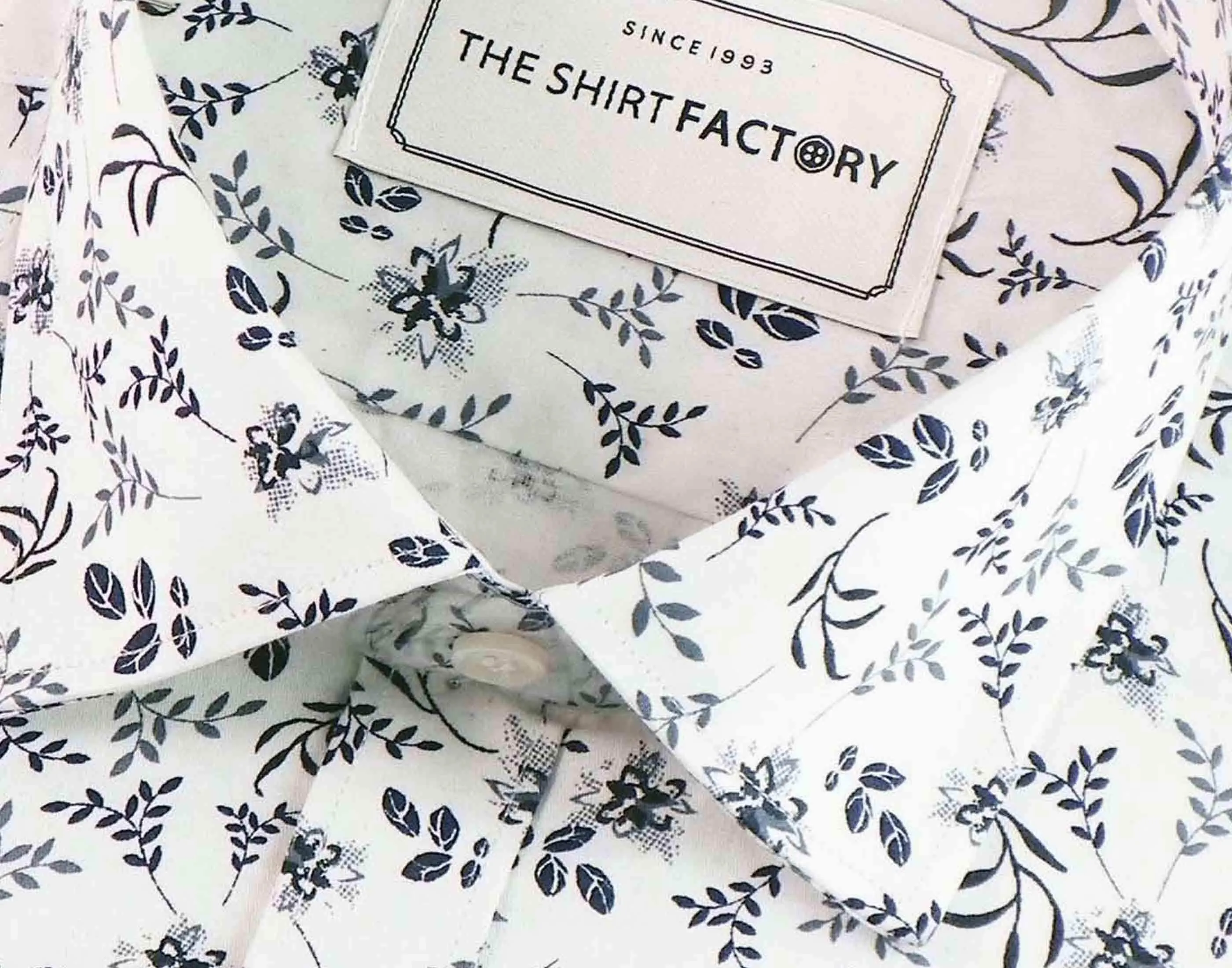 Men's Premium Cotton Satin Printed Shirt - White (0417)