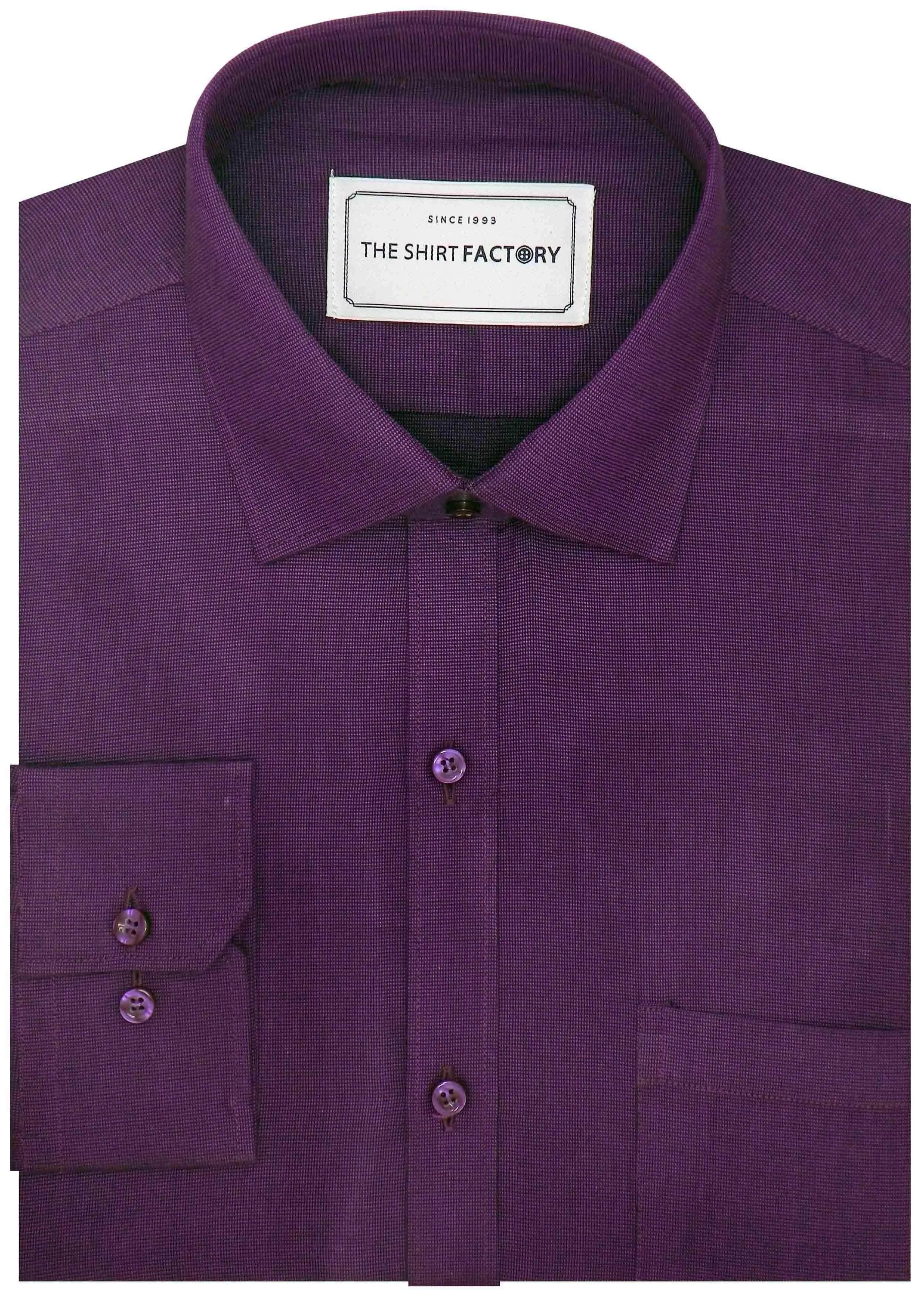 Men's Premium Giza Cotton Plain Shirt - Purple (0305)