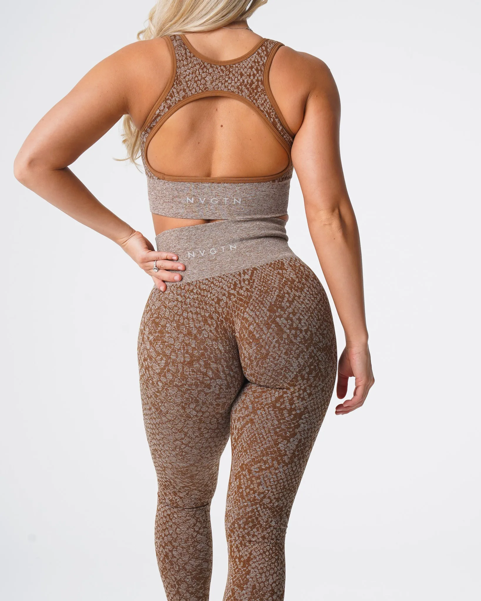 Mocha Snakeskin Seamless Leggings