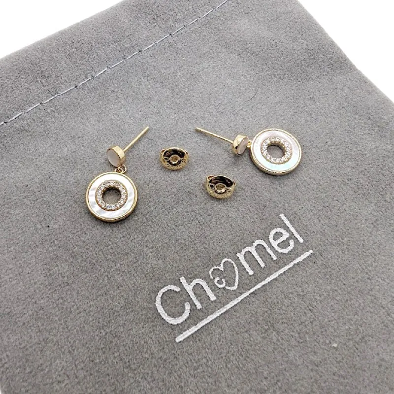 Mother of Pearl Gold Earrings