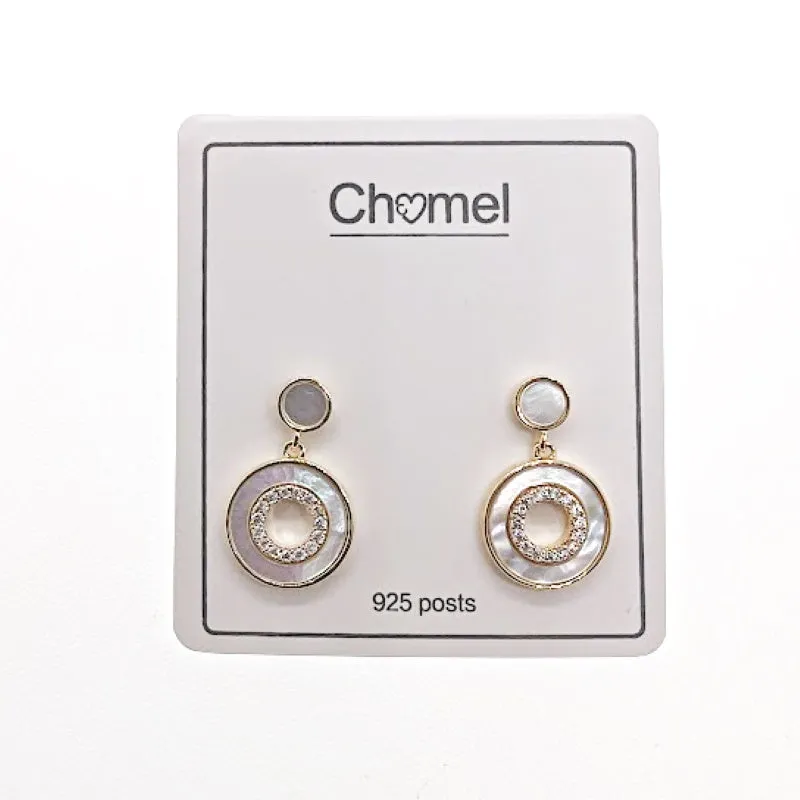 Mother of Pearl Gold Earrings