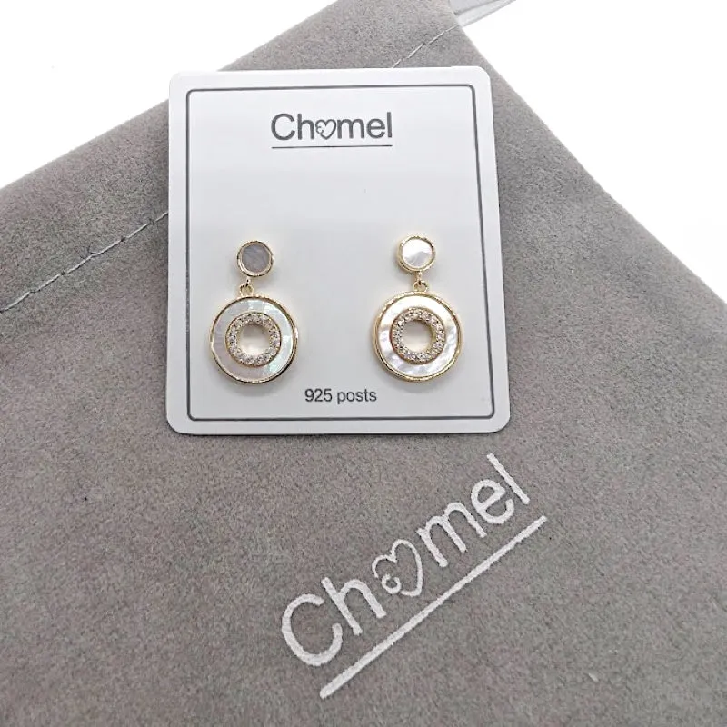 Mother of Pearl Gold Earrings