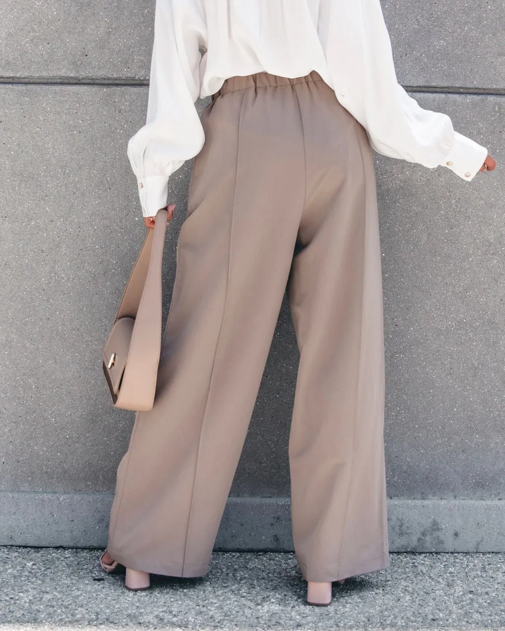 Muse By Magnolia Mocha Drawstring Wide Leg Pants