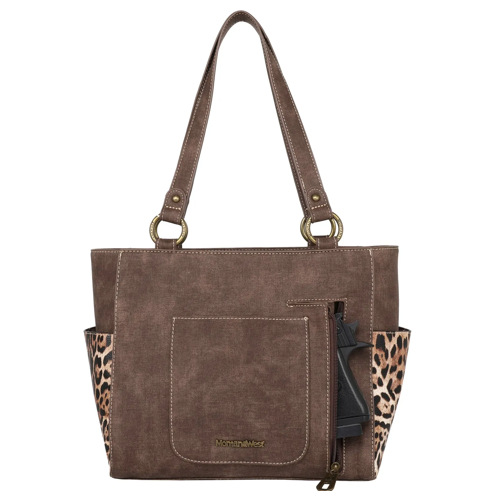 MW1213G-8317 Montana West Embroidered Collection Concealed Carry Tote