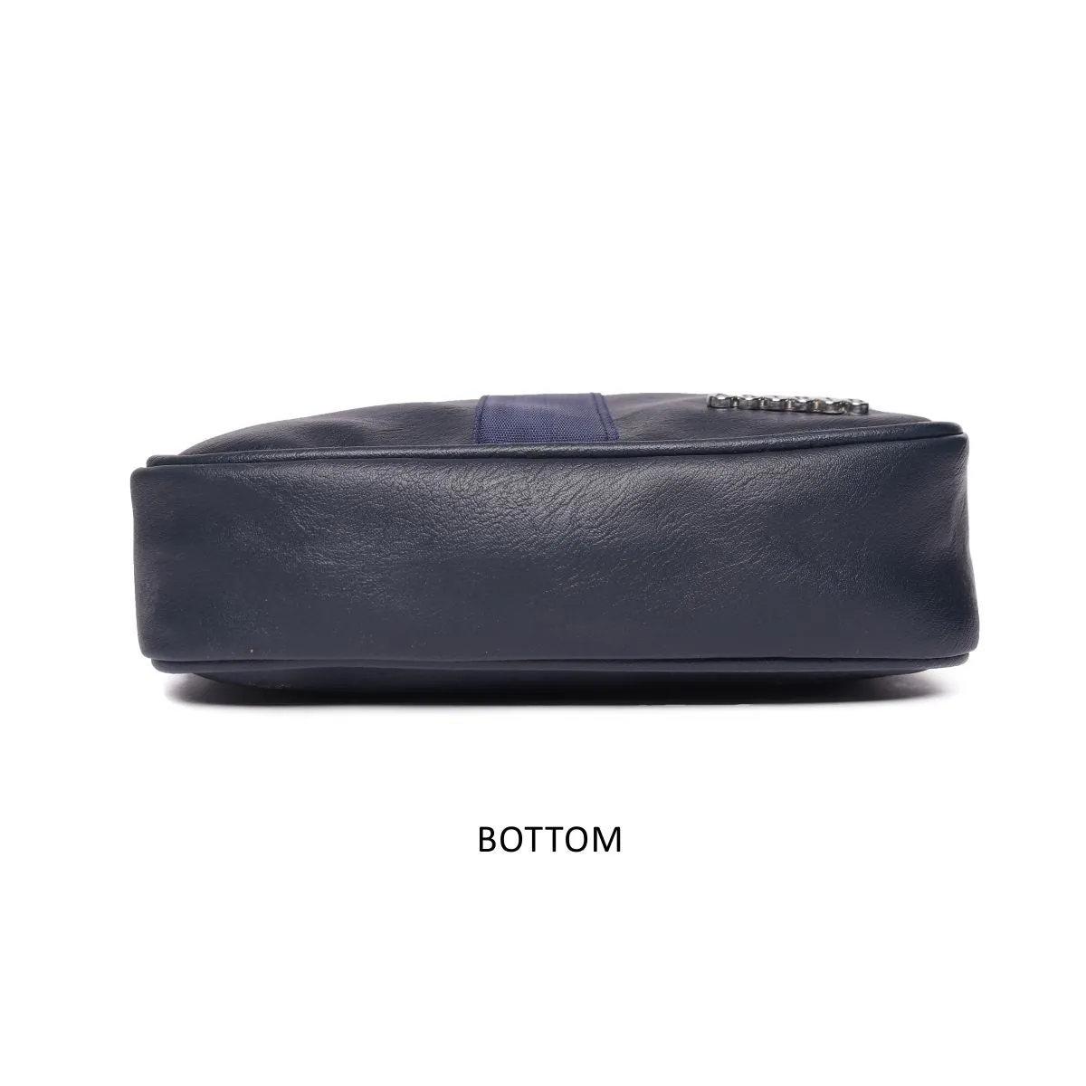 Navy High Quality Pu Materil Sling Bag