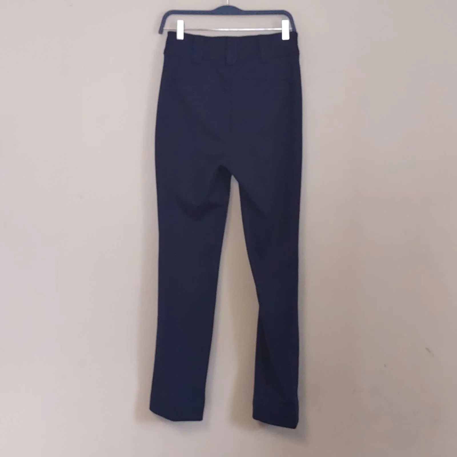 NY & Co Sailor Button High-Waisted Barely Bootcut Pant - Superflex Small Navy