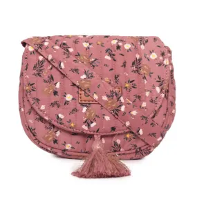 Old Rose Color  Sling Bag  With Cotton Strap