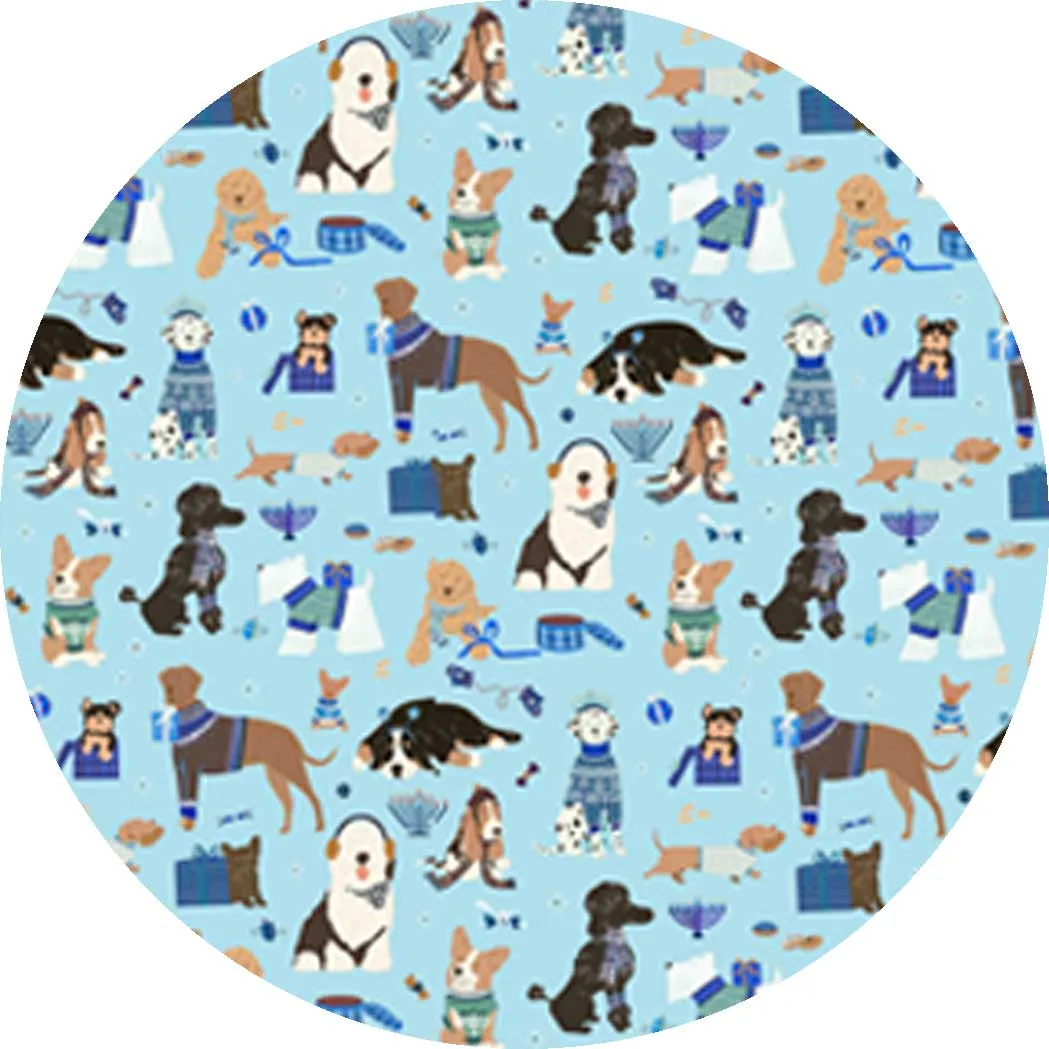 [Pre Order] Merry & Bright Hanukkah Hounds - Men's Bamboo Lounge Pant (EST SHIP LATE OCT)