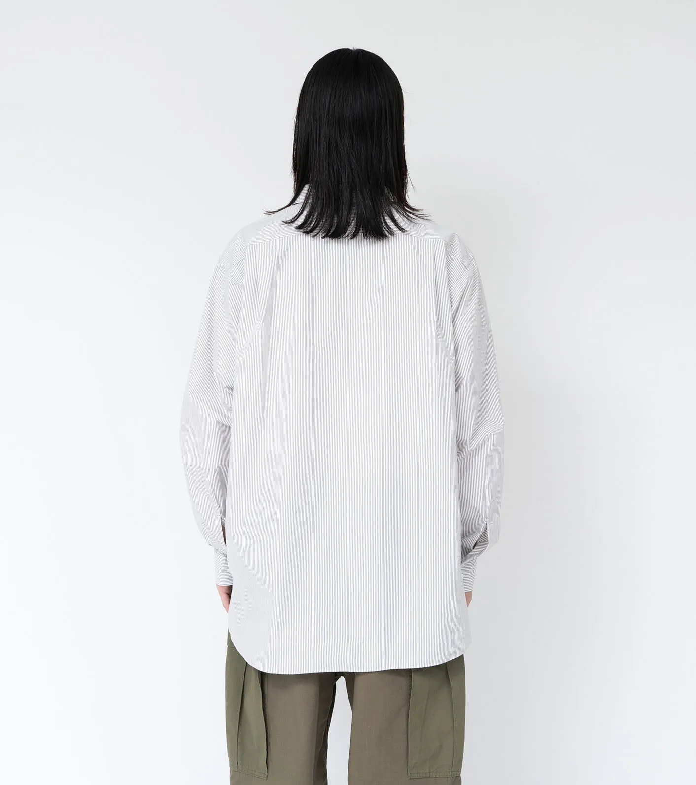 Regular Collar Stripe Wind Shirt