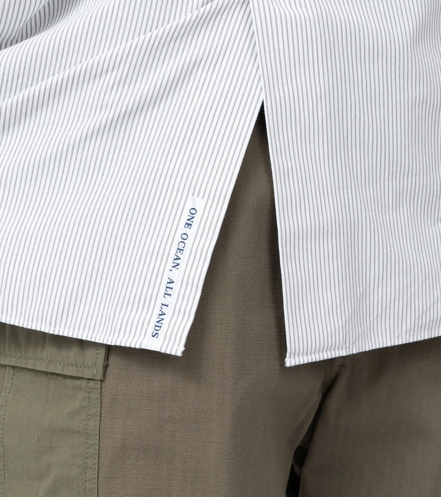Regular Collar Stripe Wind Shirt