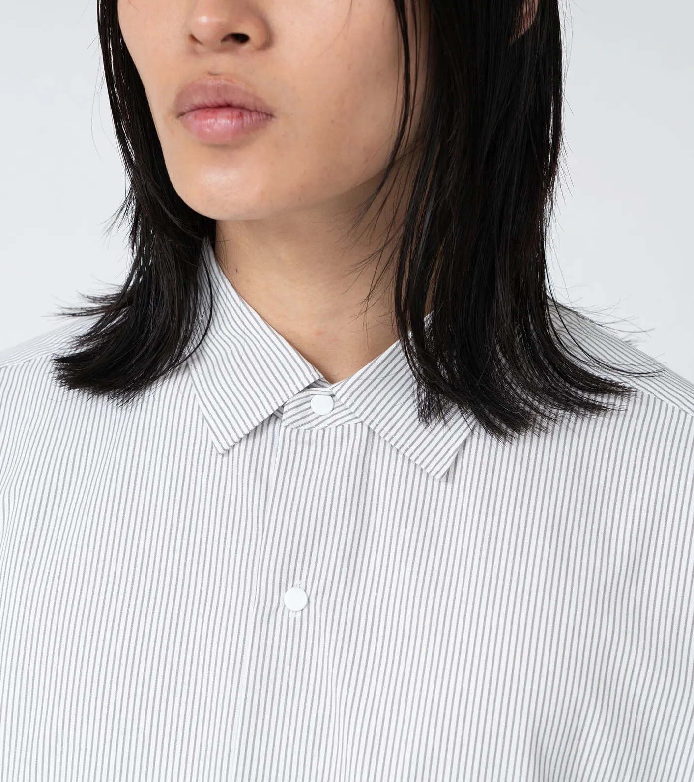Regular Collar Stripe Wind Shirt