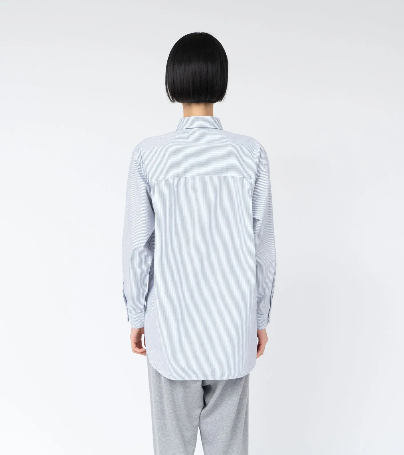 Regular Collar Stripe Wind Shirt