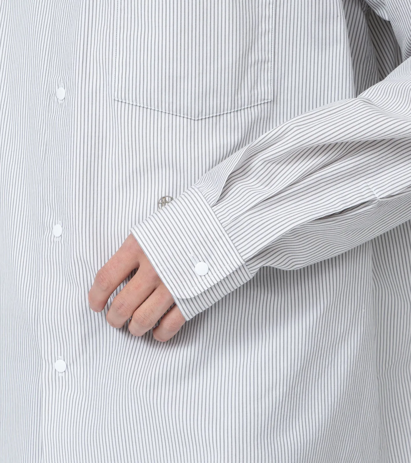 Regular Collar Stripe Wind Shirt