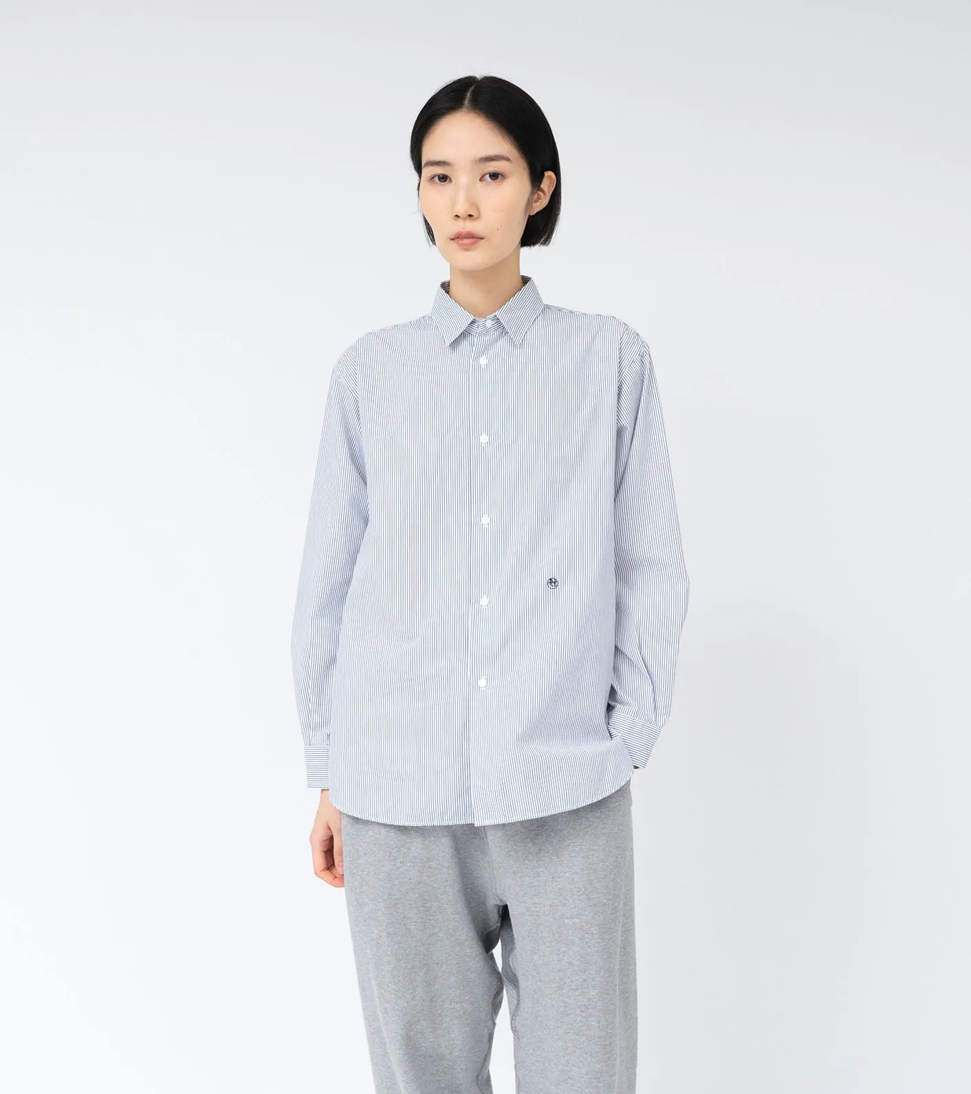Regular Collar Stripe Wind Shirt