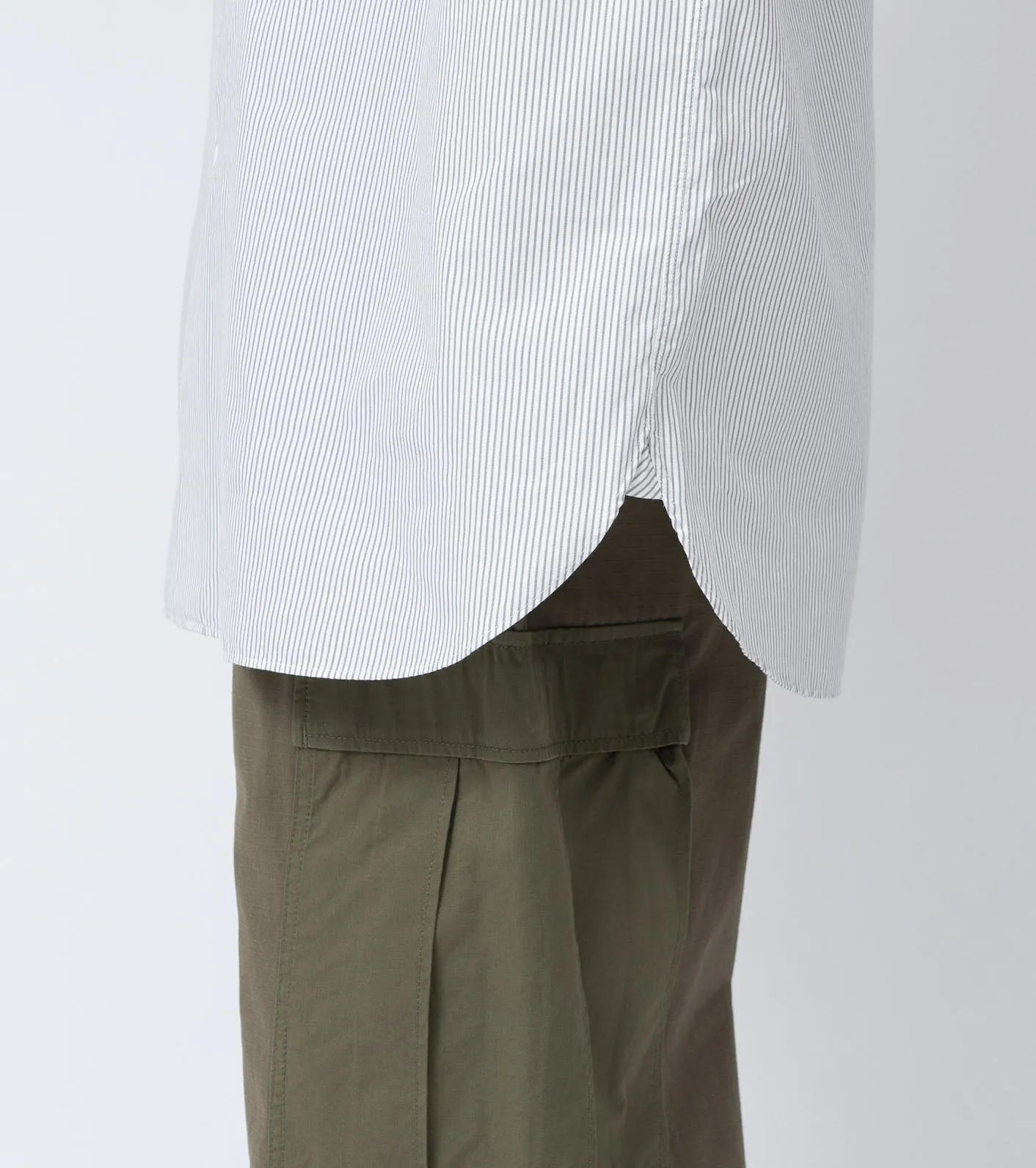 Regular Collar Stripe Wind Shirt