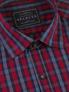 Selects Premium Cotton Check Shirt - Red (0376)