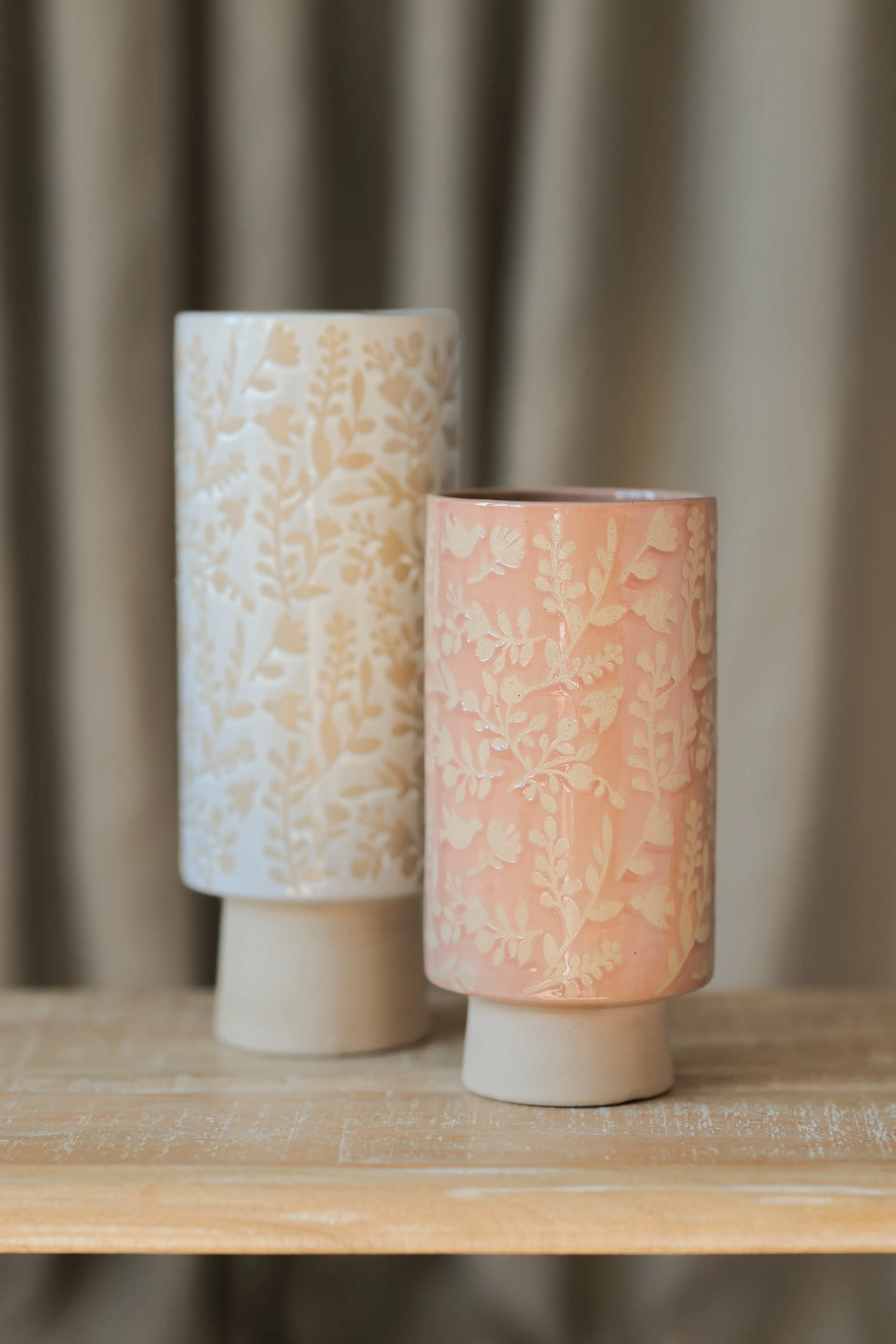 Shiraleah Alameda Floral Vase, Blush - FINAL SALE ONLY