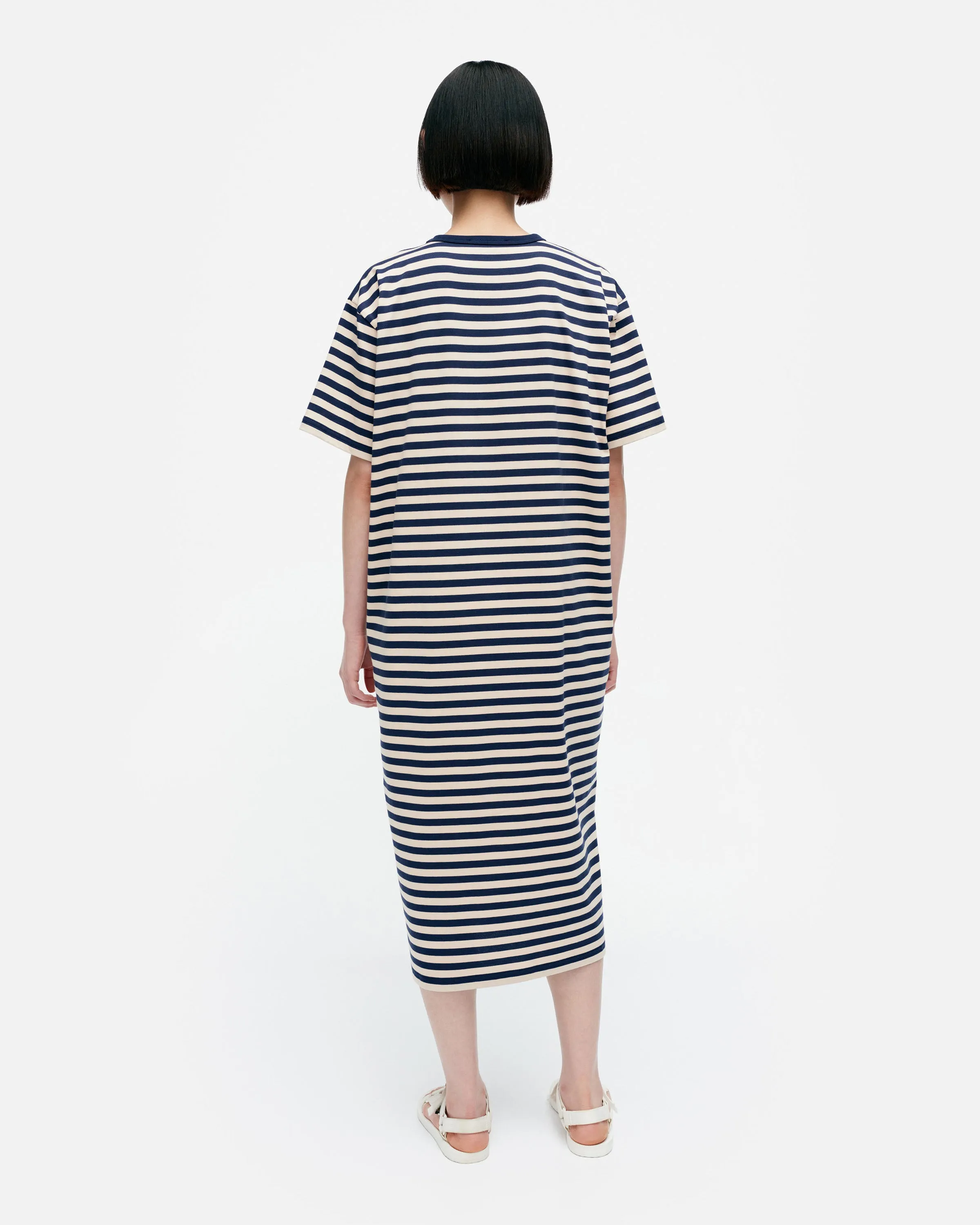 tasaraita oversized - jersey dress - navy