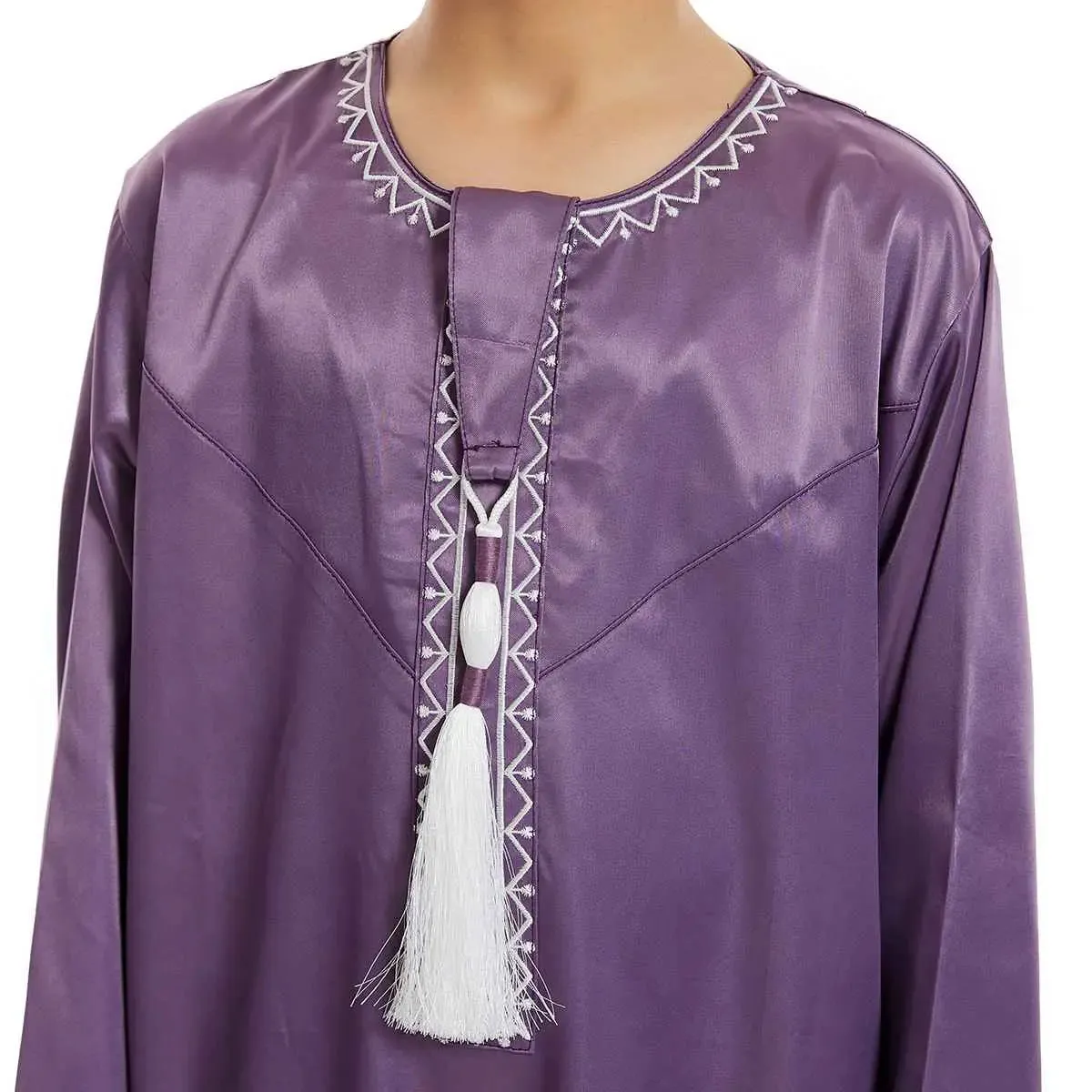 Tassel Muslim Child Arab Boy Thobe Thawb Clothing