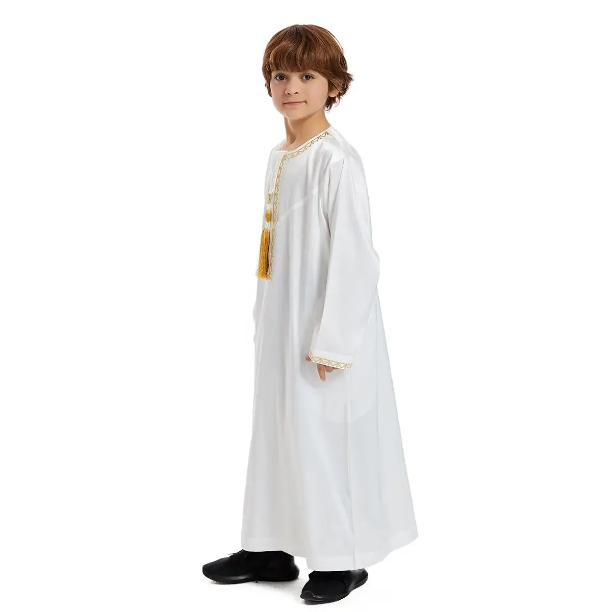 Tassel Muslim Child Arab Boy Thobe Thawb Clothing