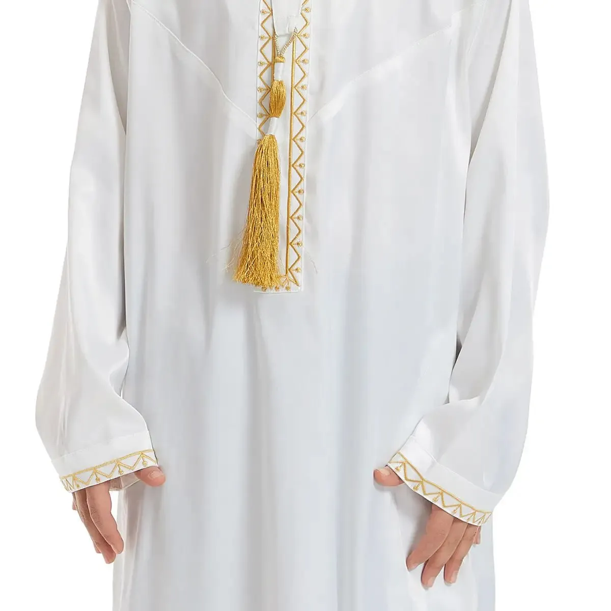 Tassel Muslim Child Arab Boy Thobe Thawb Clothing