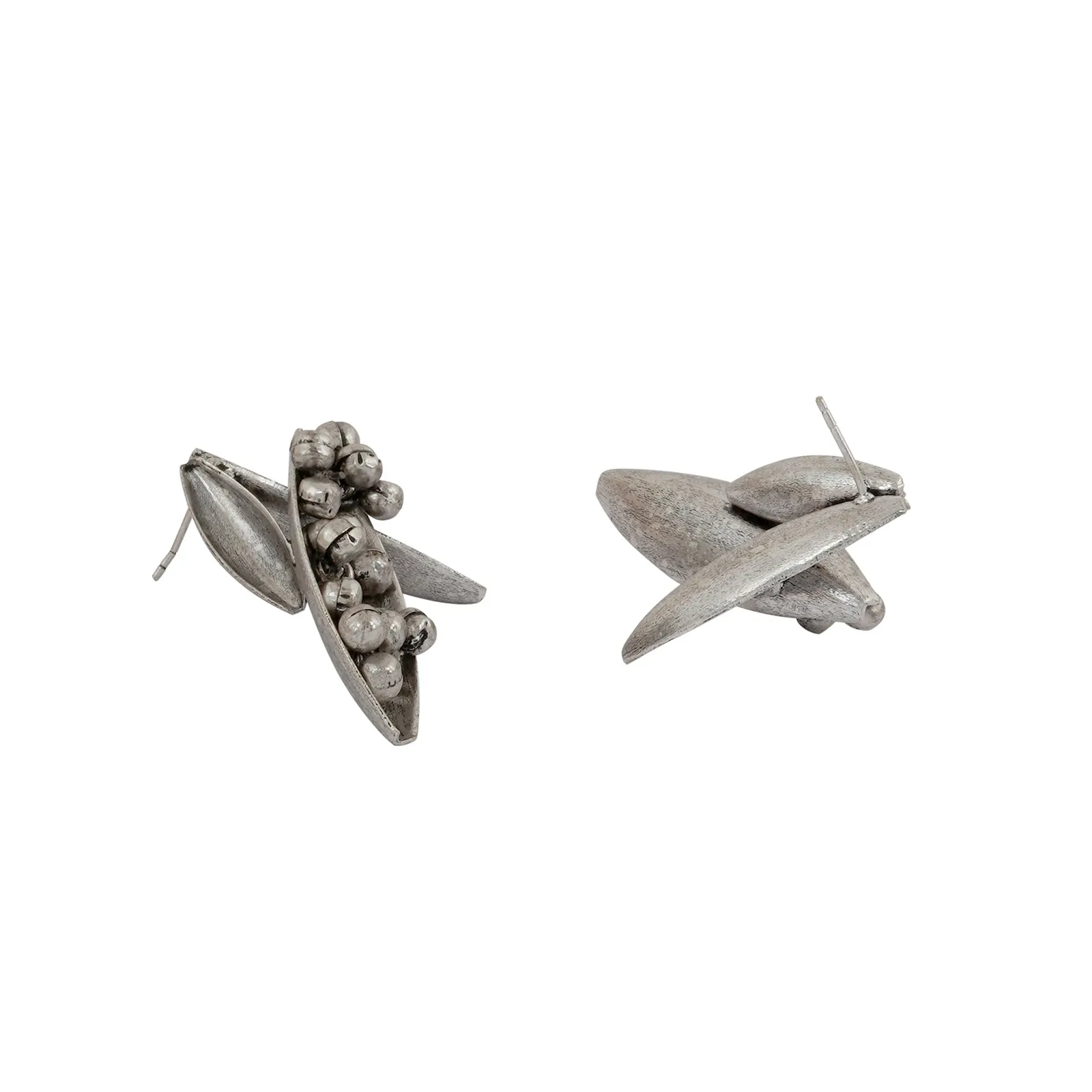 Teejh Angana Pearl and Silver Oxidised Earring