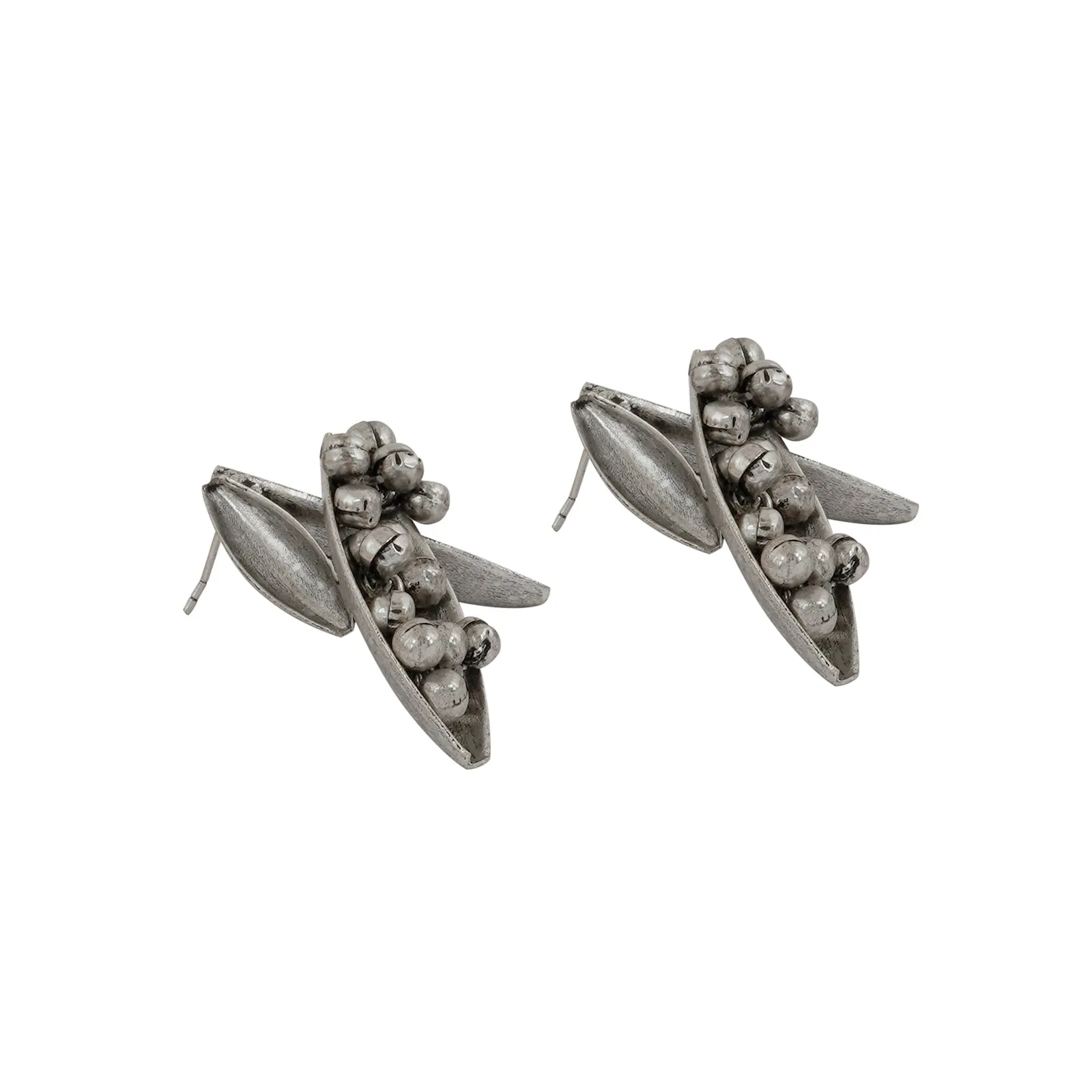 Teejh Angana Pearl and Silver Oxidised Earring