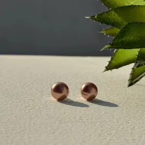 TFC Cute Rose Gold Pearl Silver Plated Stud Earrings