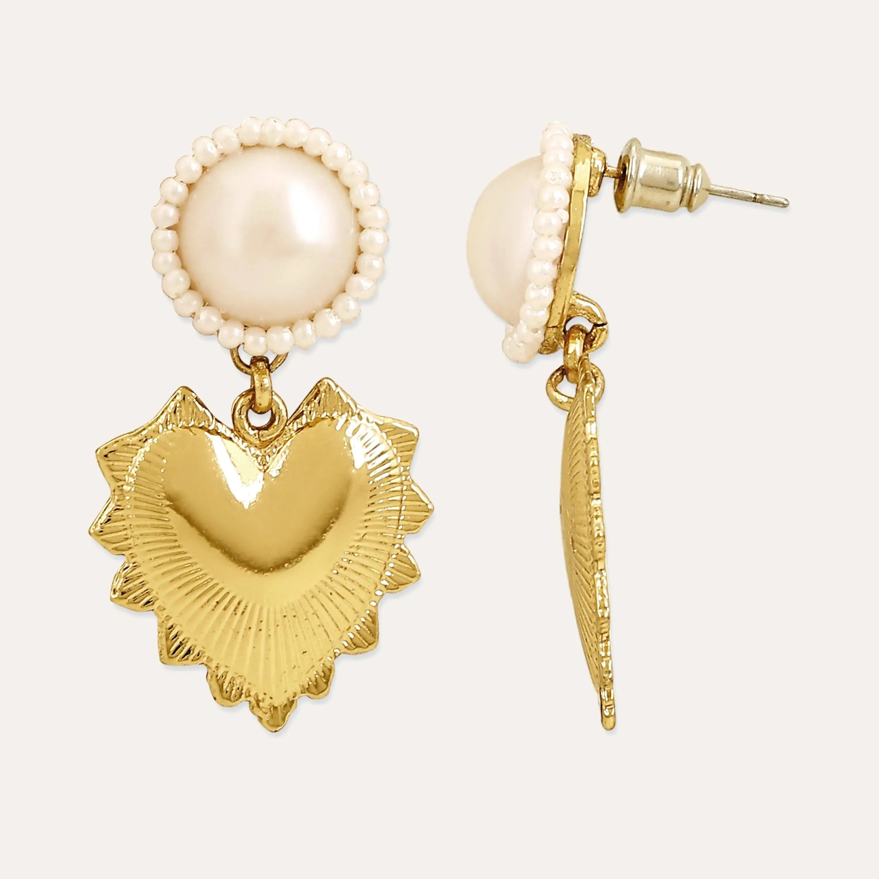 TFC Love Blossom Gold Plated Dangler Earrings