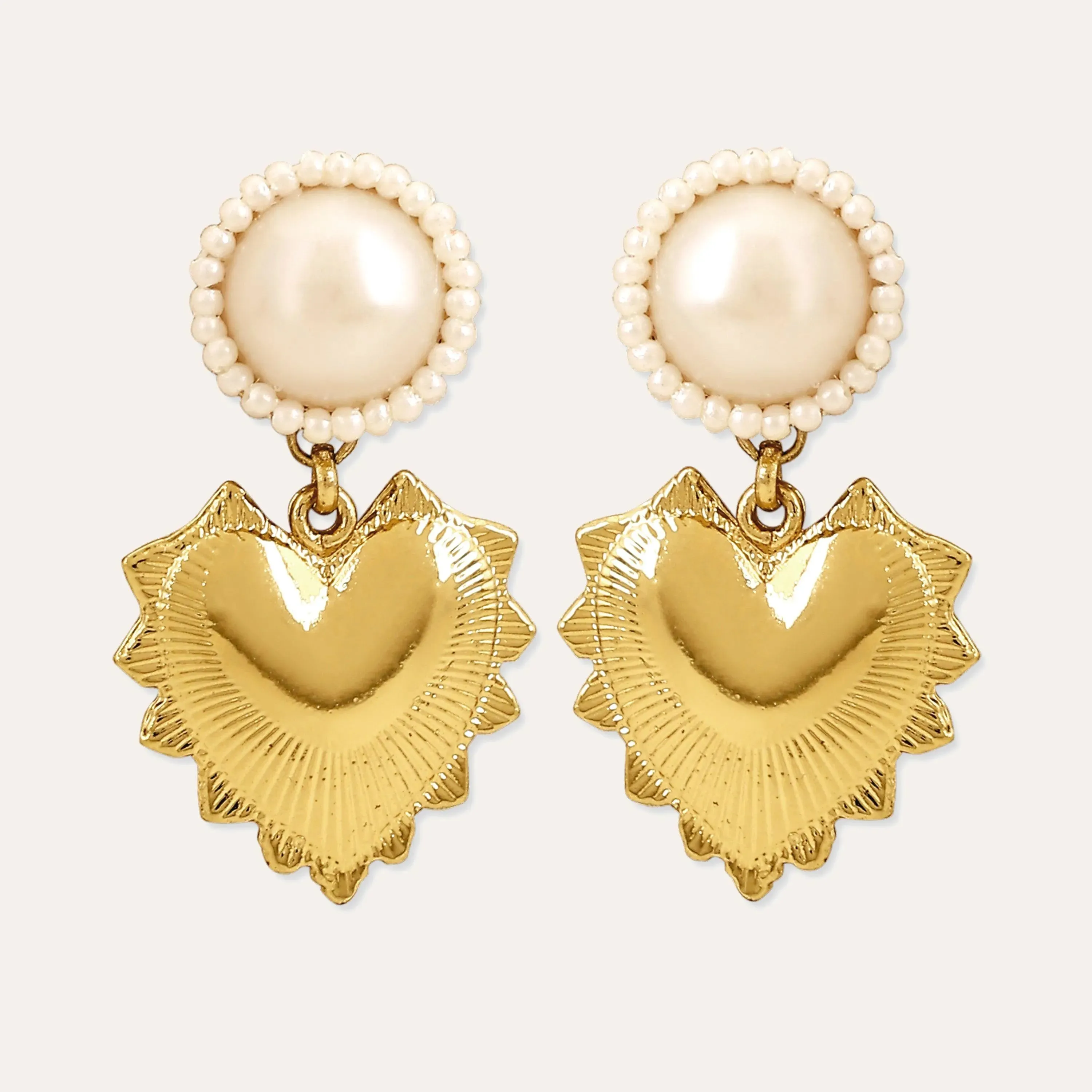 TFC Love Blossom Gold Plated Dangler Earrings