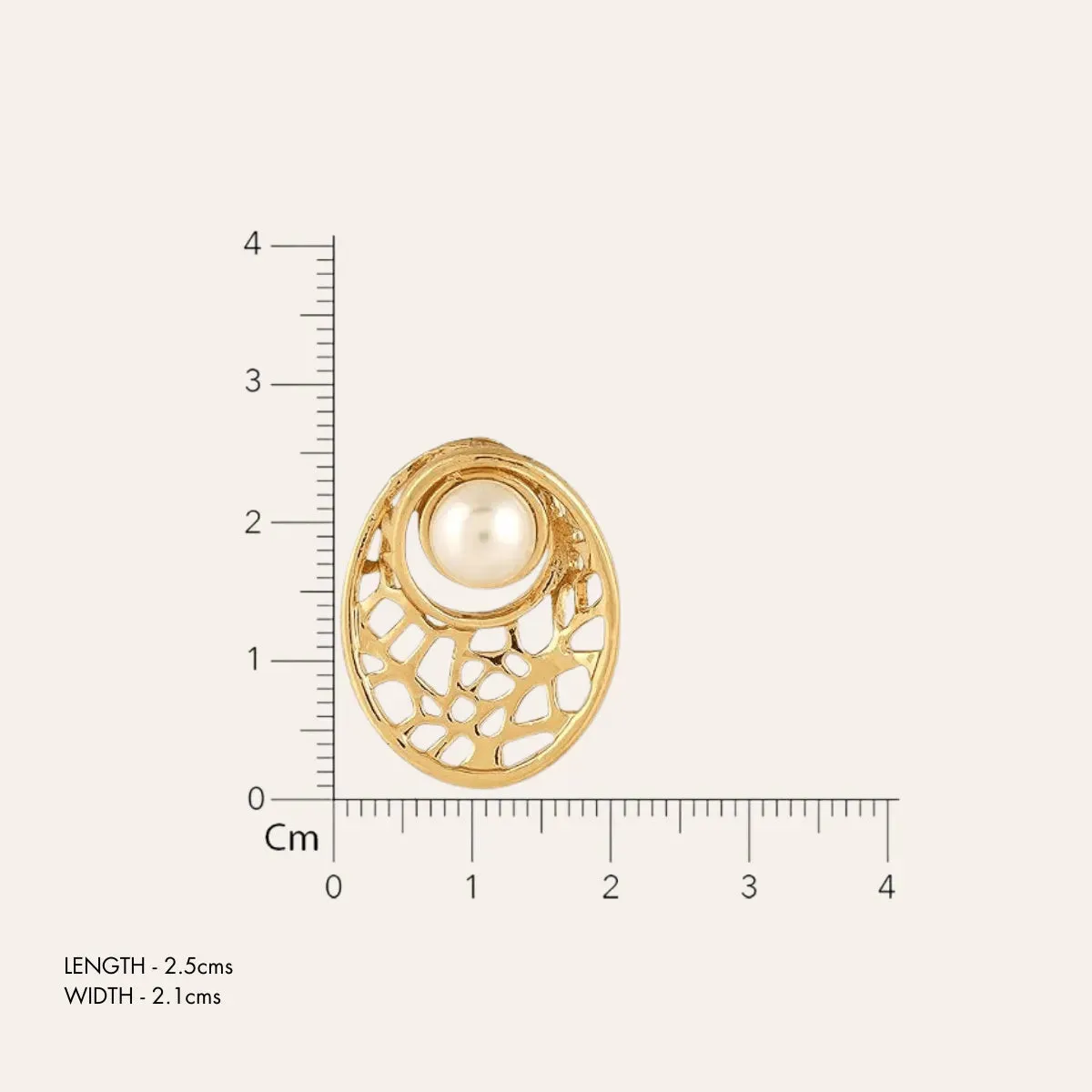 TFC Pearl Fantasia Gold Plated Stud Earrings