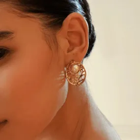 TFC Pearl Fantasia Gold Plated Stud Earrings